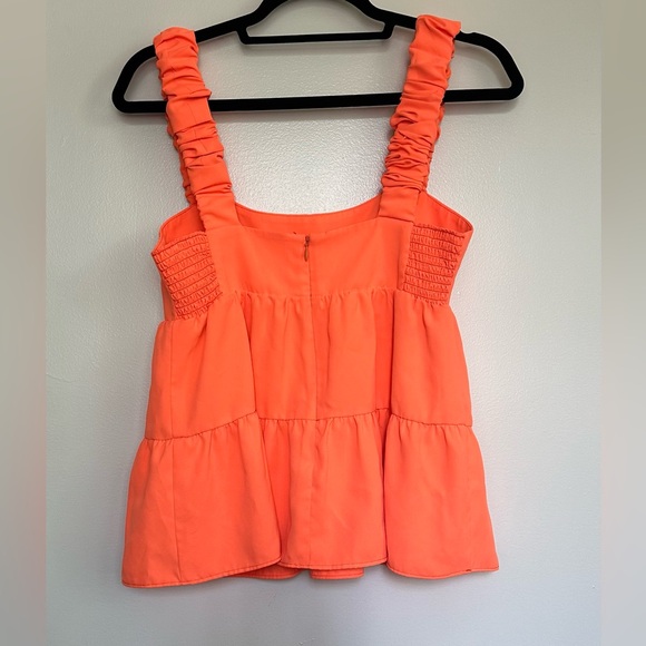 Amanda Uprichard Neon Orange Tank Top - Picture 3 of 4